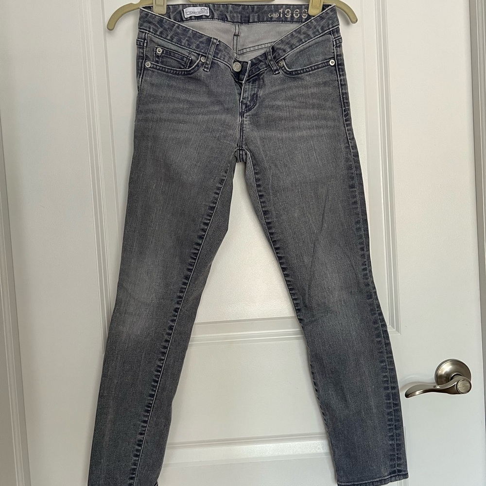 Gap - gray/blue skinny jeans